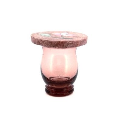End Table with Floral Inlaid Top - Image 3