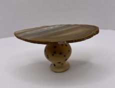 Gold and Gray Geode End Table