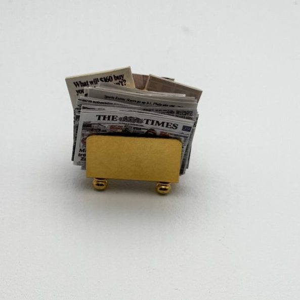 Brass Magazine and Newspaper Rack