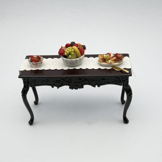 Mahogany Side Table with Appetizers
