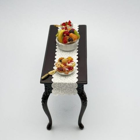 Mahogany Side Table with Appetizers - Image 2