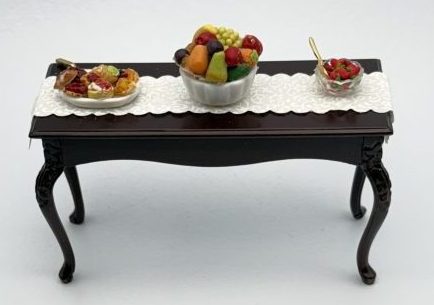 Mahogany Side Table with Appetizers - Image 3