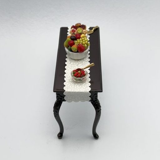 Mahogany Side Table with Appetizers - Image 4