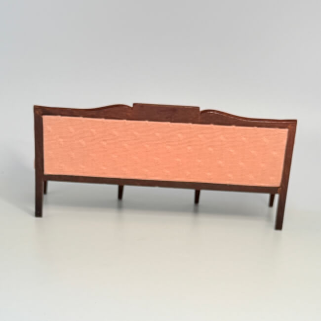 Mahogany Peach Sofa - Image 2