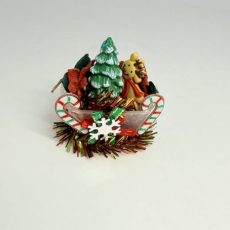 Christmas Candy Cane Basket