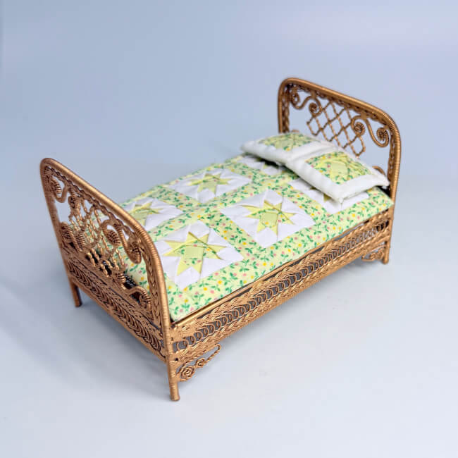 Gold Metal Childs Bed