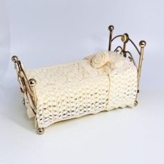 Brass Bed with Custom Cover