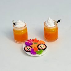 Halloween Drinks with Cookie Plate