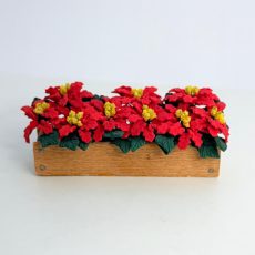 Poinsettia Flowers Window Box