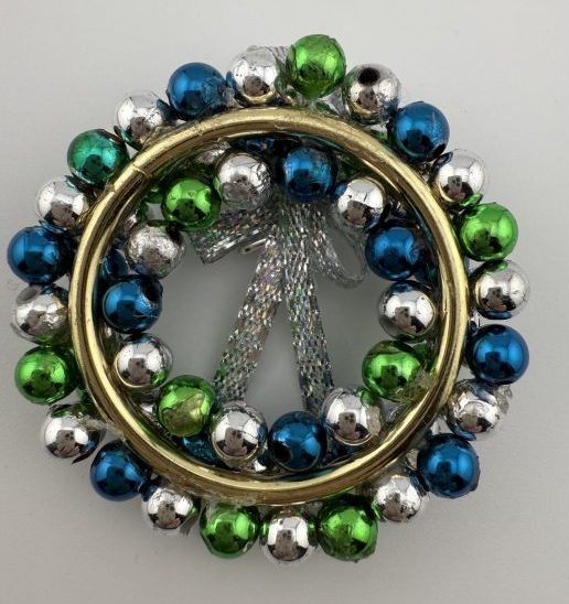 Green, Blue, and Silver Wreath - Image 2