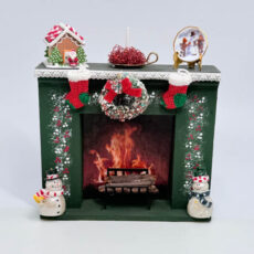 Christmas Handpainted Fireplace