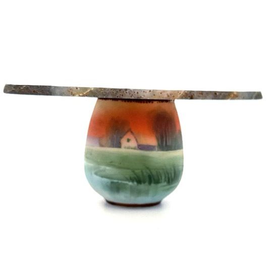 Gray Geode Coffee Table with Scenic Base - Image 2